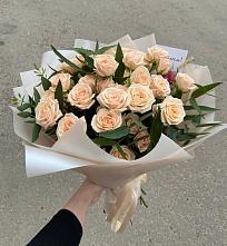 Букет Кремовые розы Латте #REPLACE_PRED# Червлённой
